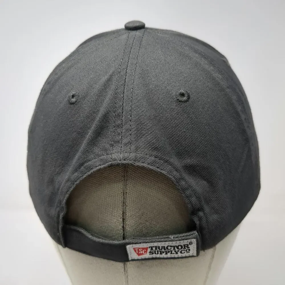 Tractor Supply Co Baseball Cap Gray One Size Strapback TSC Logo Embroidered Hat